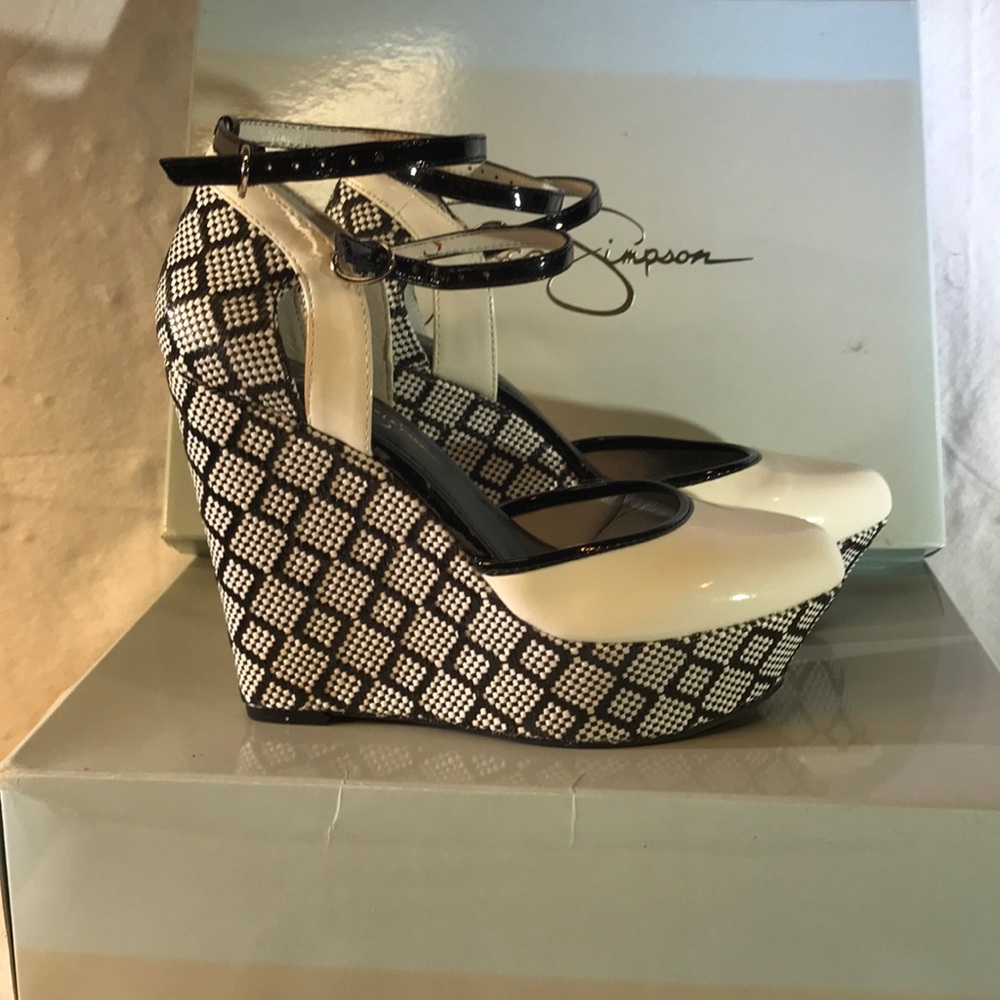 Jessica Simpson fashion platform wedges Sz 7.5